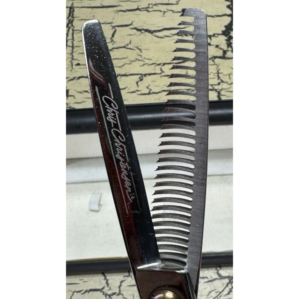 Chris Christensen Grooming Shears Scissors S104 Dog Groomer Chunker Blender Case